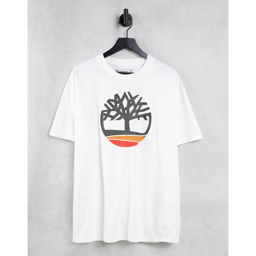Timberland x Raeburn – Biały T-shirt z logo z motywem drzewa Timberland 2XL Asos Poland