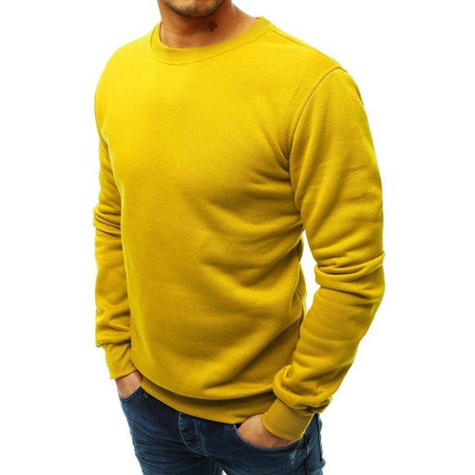 Bluza męska gładka żółta Dstreet BX4638 Dstreet XL DSTREET