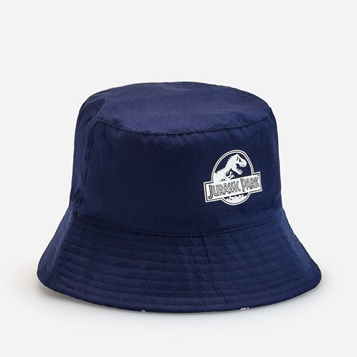 Reserved - Dwustronny kapelusz bucket hat Jurassic Park - Granatowy Reserved M/L okazja Reserved