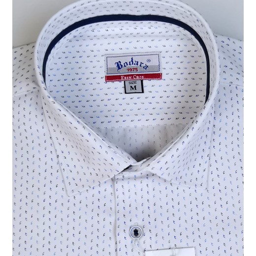 Bodara koszula biała w drobny granatowy wzorek Bodara XL ATELIER-ONLINE okazyjna cena