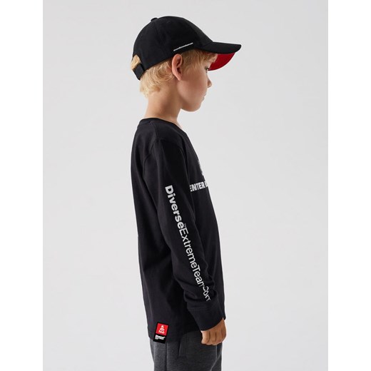 T-shirt chłopięce czarny z długimi rękawami