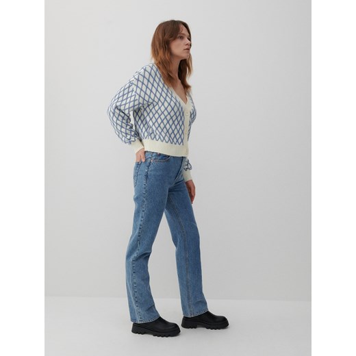 Reserved - Jeansy Straight - Niebieski Reserved 38 Reserved