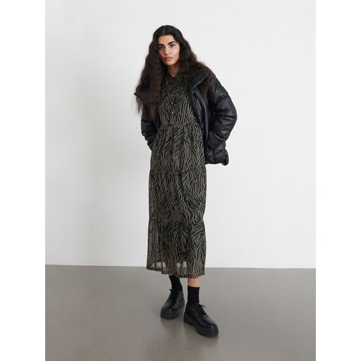 Reserved - Kurtka puffer z imitacji skóry - Czarny Reserved 42 Reserved