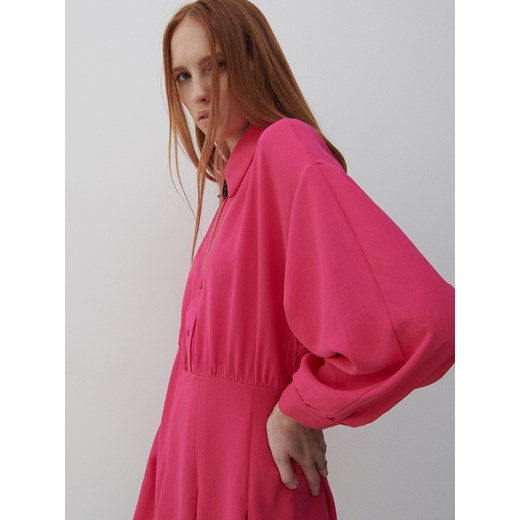 Reserved - Koszulowa sukienka - Różowy Reserved 40 Reserved