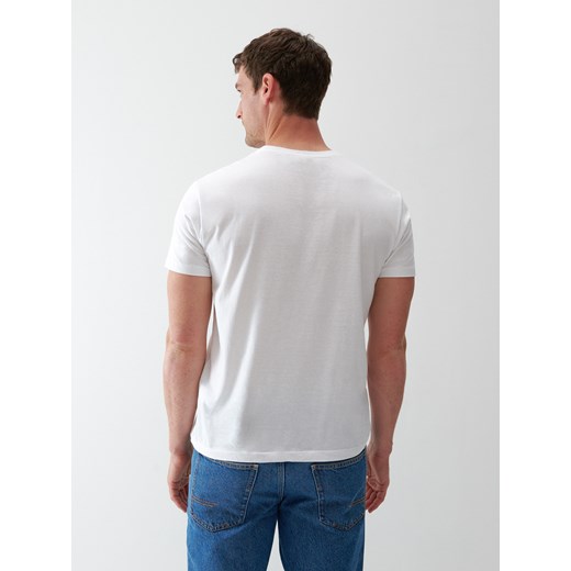 Reserved - Bawełniany t-shirt basic - Biały Reserved S Reserved