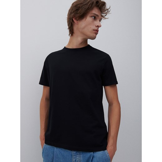 Reserved - Bawełniany t-shirt basic - Czarny Reserved XS Reserved