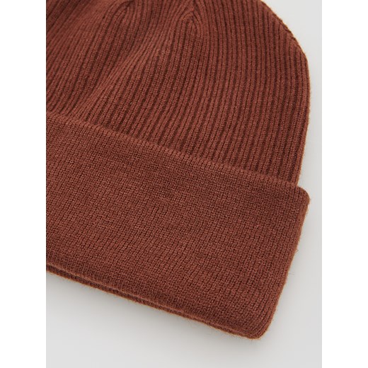 Reserved - Czapka beanie z materiałem z recyklingu - Brązowy Reserved ONE SIZE Reserved