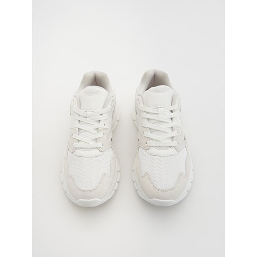 Reserved - Sneakersy z łączonych materiałów - Biały Reserved 37 Reserved