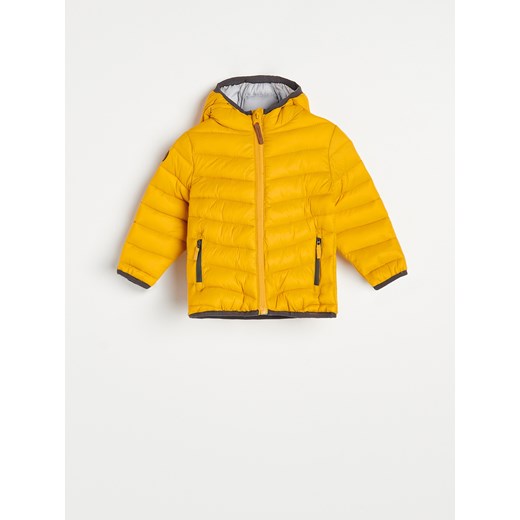 Reserved - Pikowana kurtka z kapturem - Żółty Reserved 86 Reserved promocyjna cena