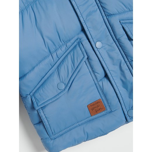 Reserved - Pikowana kurtka z kapturem - Niebieski Reserved 80 Reserved