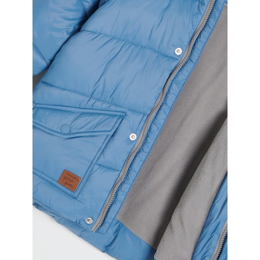 Reserved - Pikowana kurtka z kapturem - Niebieski Reserved 86 Reserved