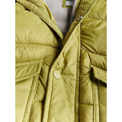 Reserved - Pikowana kurtka z kapturem - Zielony Reserved 104 okazja Reserved