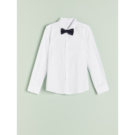 Reserved - Elegancka koszula z muszką - Biały Reserved 152 Reserved