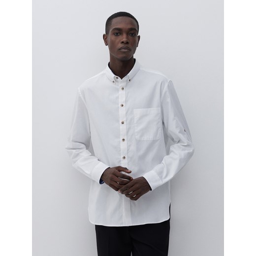 Reserved - Koszula ze strukturalnej tkaniny - Biały Reserved L Reserved