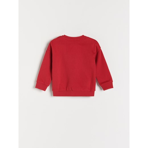 Reserved - Bluza ze świątecznym napisem - Czerwony Reserved 110 Reserved