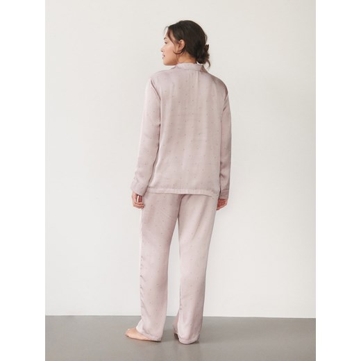 Reserved - Piżama z delikatnym wzorem - Różowy Reserved XL Reserved