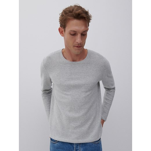Reserved - Bawełniany sweter basic - Jasny szary Reserved XL Reserved
