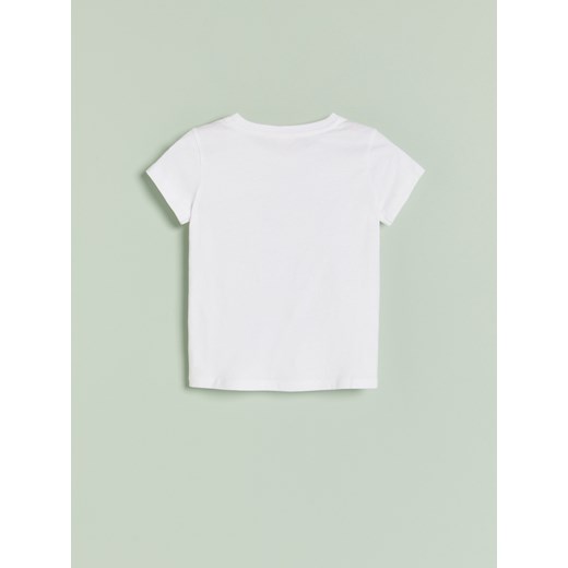 Reserved - T-shirt z napisem - Biały Reserved 140 Reserved
