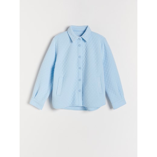Reserved - Dzianinowa koszula - Niebieski Reserved 164 Reserved wyprzedaż