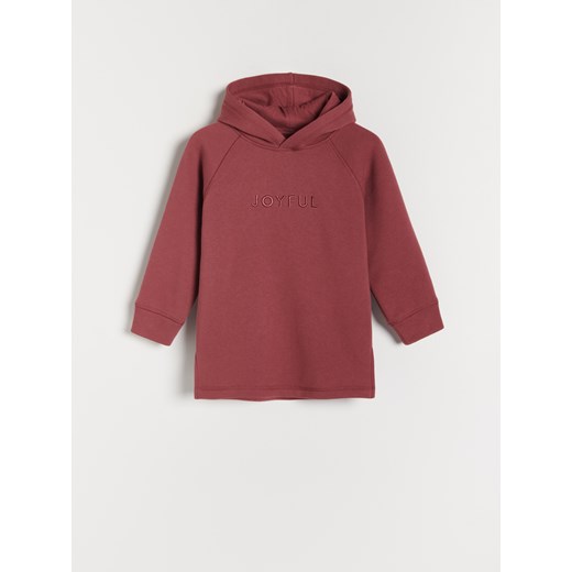 Reserved - Dresowa bluza z haftem - Bordowy Reserved 122 Reserved