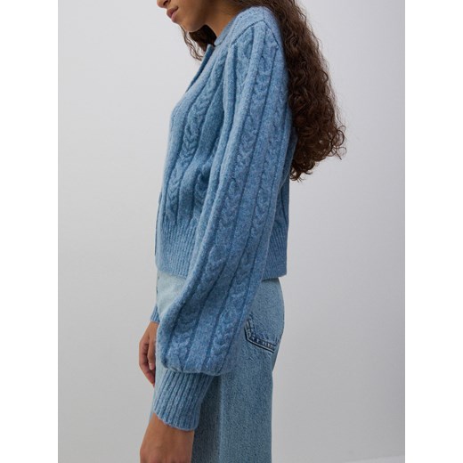 Reserved - Dzianinowy sweter - Niebieski Reserved M Reserved