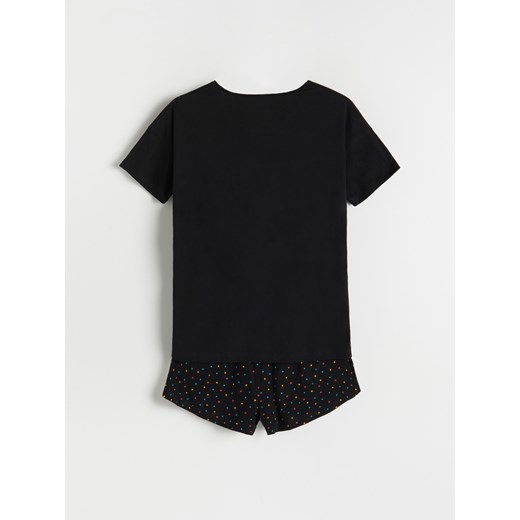 Reserved - Dwuczęściowa piżama Friends - Czarny Reserved XL Reserved