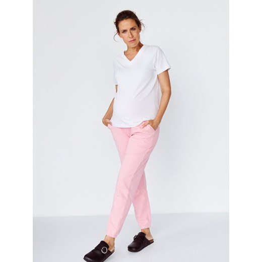 Reserved - Spodnie typu jogger z bawełny organicznej - Różowy Reserved M Reserved