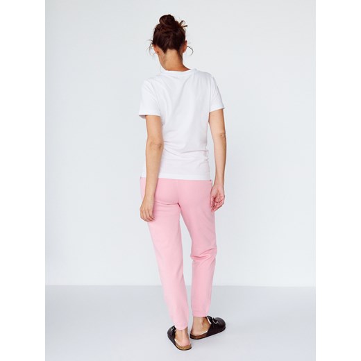 Reserved - Spodnie typu jogger z bawełny organicznej - Różowy Reserved M Reserved