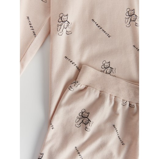 Reserved - Dwuczęściowa piżama Myszka Miki - Kremowy Reserved M Reserved