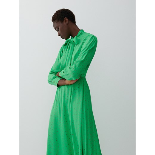 Reserved - Sukienka z wiskozy - Zielony Reserved 40 Reserved