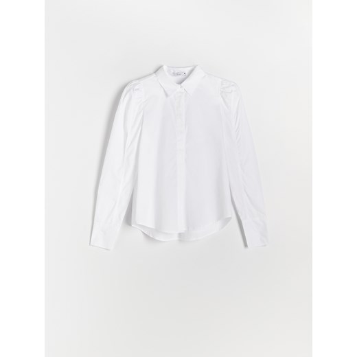 Reserved - Koszula z bawełny organicznej - Biały Reserved XS Reserved