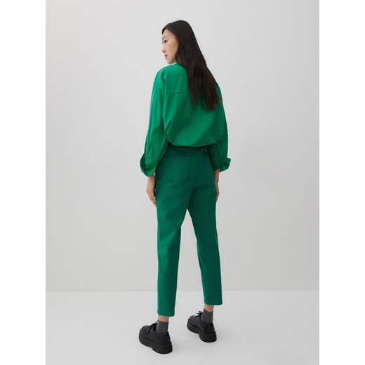 Reserved - Bawełniane spodnie - Zielony Reserved 40 Reserved