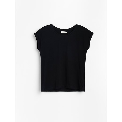 Reserved - T-shirt basic z bawełny organicznej - Czarny Reserved XS Reserved