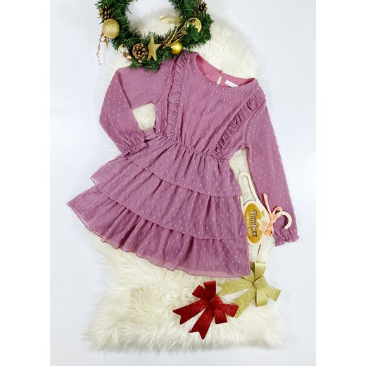 Sukienka dla dziewczynki Cora Pink 146-152 cm Vanilove