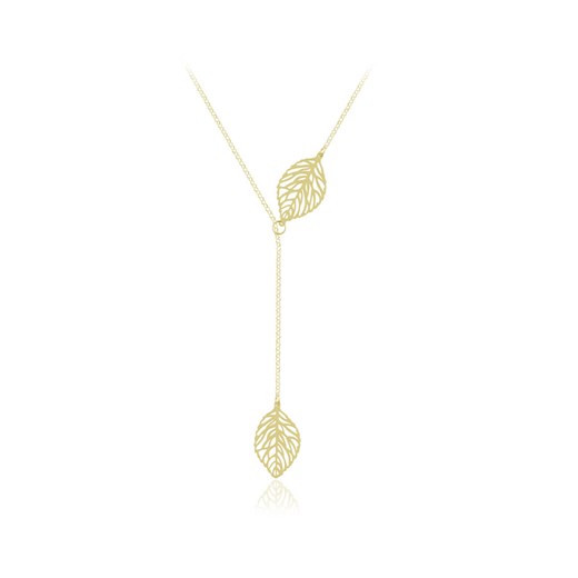 Srebrny naszyjnik Diana - ażurowe liście - 24k złocenie Lian Art Lian Art