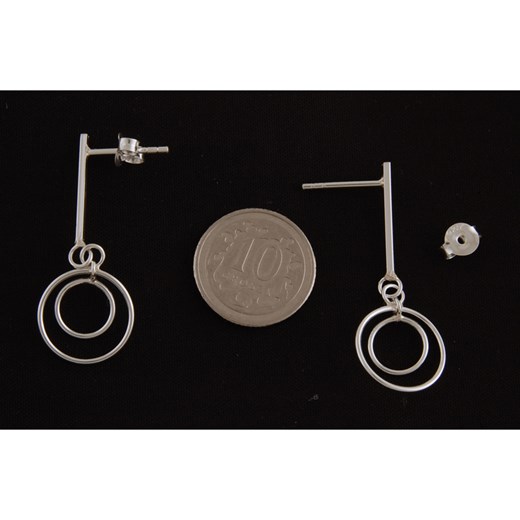 Kolczyki srebrne wiszące kolczyki koła kółka ring k1629 - 1,4 g. Falana okazyjna cena Falana