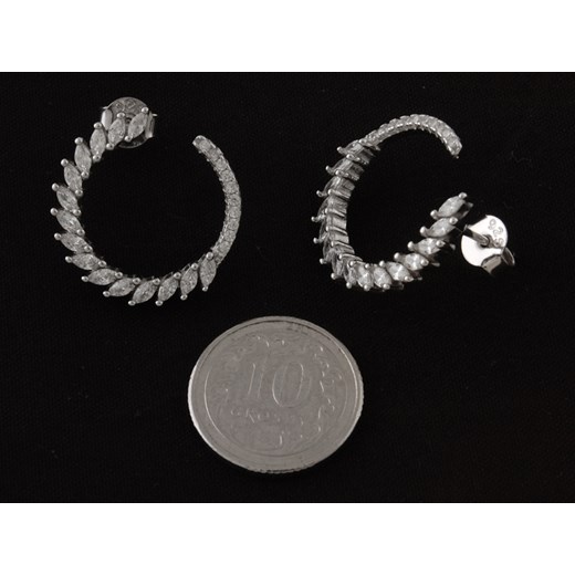 Kolczyki srebrne z cyrkoniami k2787 - 3,2 g. Falana Falana