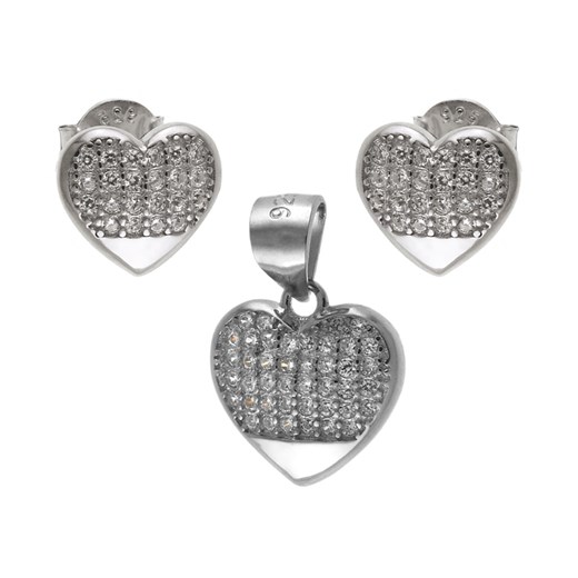 Komplet srebrny serca serduszka z0714- 2,7g. Falana Falana