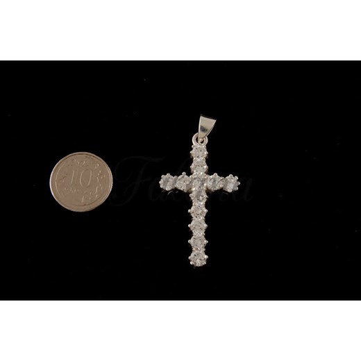 Wisor srebrny krzyż z cyrkoniami w0367 - 6,8 g. Falana Falana