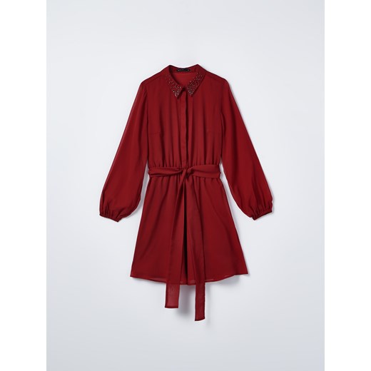 Mohito - Sukienka ze zdobieniami - Bordowy Mohito 42 Mohito