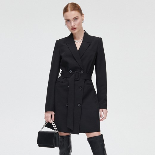 Cropp - Żakietowa sukienka - Czarny Cropp XL Cropp