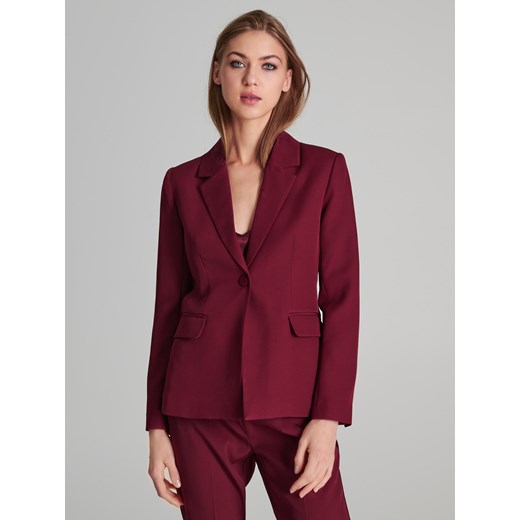 Sinsay - Marynarka - Bordowy Sinsay XS Sinsay