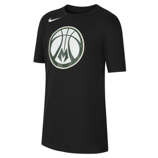 T-shirt dla dużych dzieci Nike Dri-FIT NBA Milwaukee Bucks - Czerń Nike S Nike poland