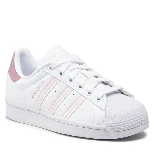 Buty sportowe dziecięce białe Adidas wiązane