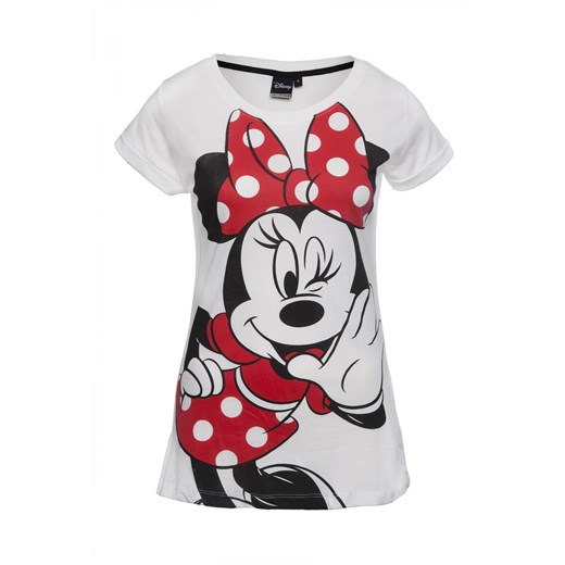T-shirt with Minnie Mouse print terranova bialy nadruki