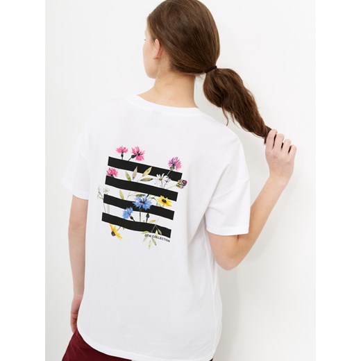 T-shirt oversize z nadrukiem damski Outhorn XL okazja OUTHORN
