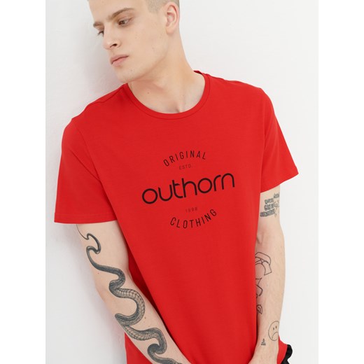 T-shirt z nadrukiem męski Outhorn XL promocja OUTHORN