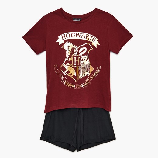 Cropp - Dwuczęściowa piżama Harry Potter - Bordowy Cropp L okazja Cropp