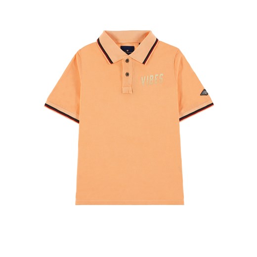 Koszulka polo chłopięca z krótkim rękawem, pomarańczowa, Vibes, Tom Tailor Tom Tailor 176 smyk wyprzedaż