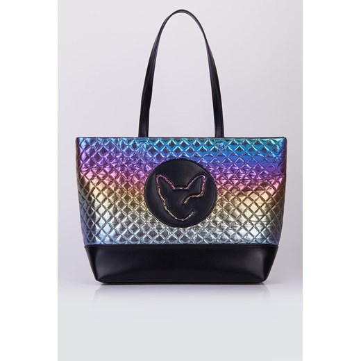 Pikowana, holograficzna shopperka z logo Femestage One size promocja MONNARI